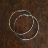 Simple Bold 2 1/2" sterling silver hoop earrings