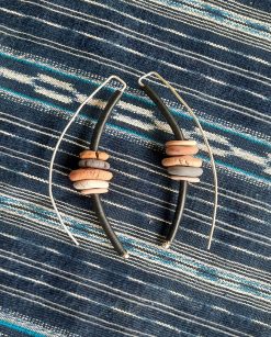 Hand made Ceramic bead earrings