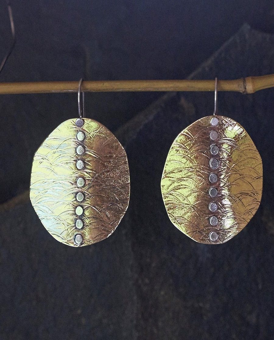 Golden Brass Earrings